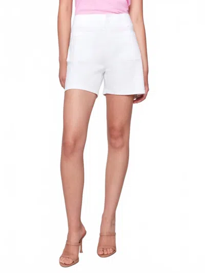 CHARLIE B TWILL SHORTS WITH PATCH POCKETS IN WHITE