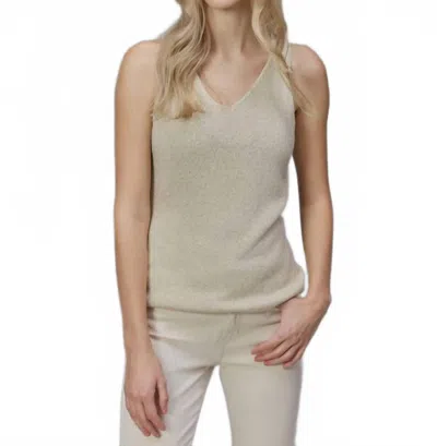 Charlie B V-neck Lurex Thread In Gold In Neutral