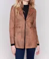 Charlie B Vintage Faux Jacket In Truffe