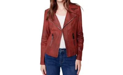 Charlie B Vintage Faux Leather Jacket In Cinnamon