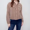 Charlie B Washed-out Corduroy Jacket In Truffle In Multi