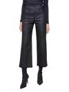 Charlie B Wax Twill Flare Leg Pant With Welt Front Pocket In Black In Black