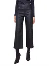 Charlie B Wax Twill Flare Leg Pant With Welt Front Pocket In Black In Black