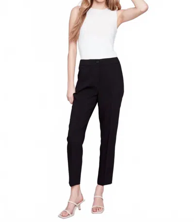 Charlie B Welt Pocket Cropped Pant In Black