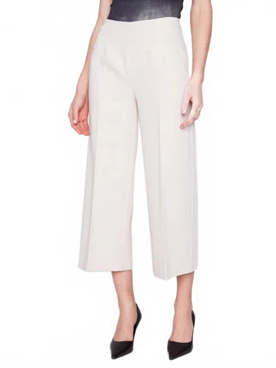 Charlie B Wide Leg Crop Pant In Beige In White