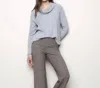 Charlie B Wide Leg Plaid Pants In Spice In White