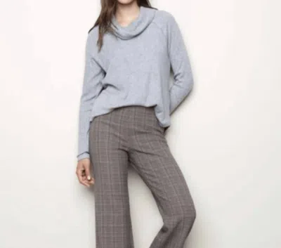 Charlie B Wide Leg Plaid Pants In Spice In White