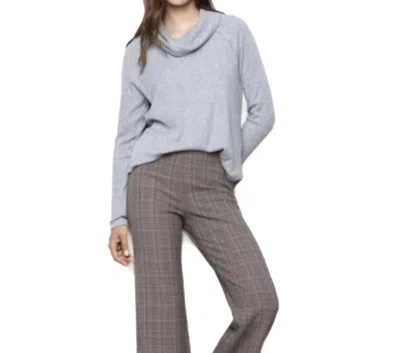 Charlie B Wide Leg Plaid Pants In Spice In White