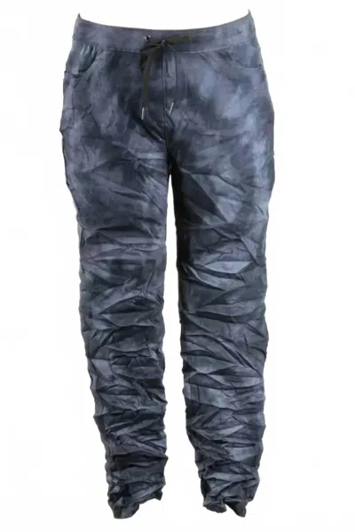 Charlie B Women's Crinkle Suede Pants In Denim Swirl