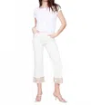 Charlie B Women's Cuffed Ankle Jeans In Natural