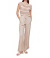 Charlie B Women's Pull-on Linen Blend Wide Leg Pants In Biscuit In Neutral
