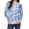 Charlie B Drop Shoulder Hooded Sweater In Denim In Blue