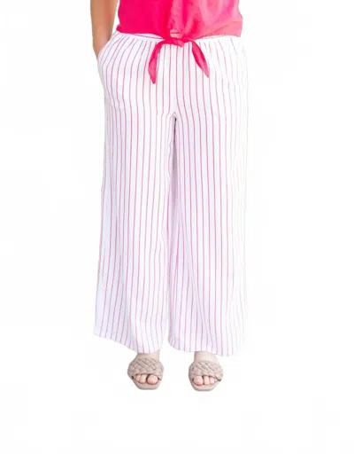 Charlie B Women's Striped Pull On Pants In Multi In Pink