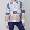 Charlie B Zoe Boiled Wool Jacket In Snowflake In Grey