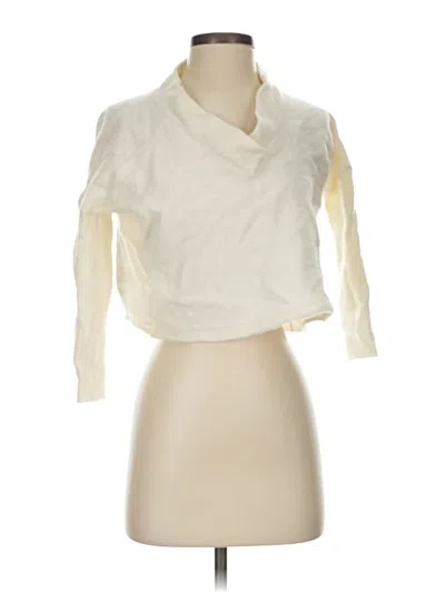 Pre-owned Charlie Cashmere Cardigan Sweater In White