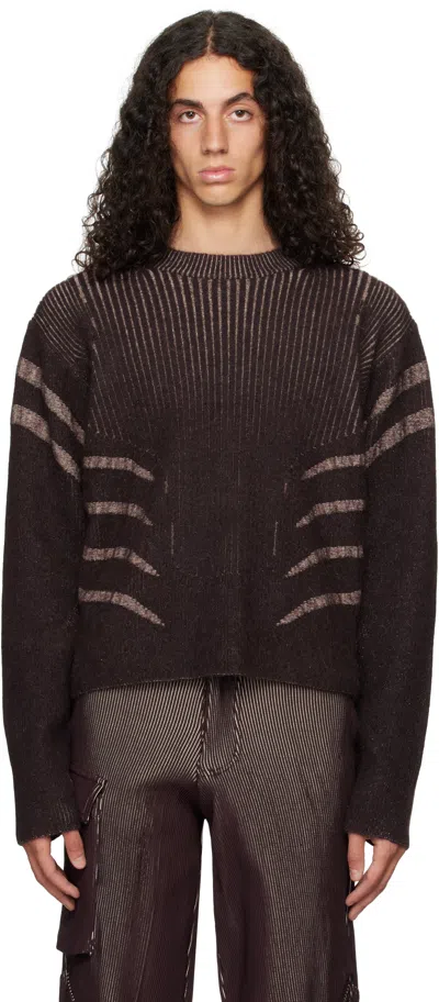 Charlie Constantinou Brown Plated Sweater In Dark Brown/beige