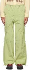Charlie Constantinou Green Adjustable Fit Cord Trousers In Green