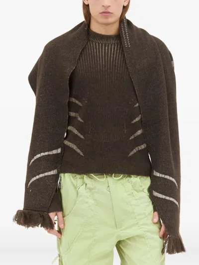 Charlie Constantinou Jacquard-knit Jumper In Brown