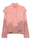 Charlie Constantinou Langarmshirt Mit Integriertem Schal In Red