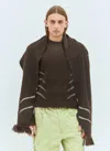 Charlie Constantinou Plated Pullover Hooded Sweater In Brown
