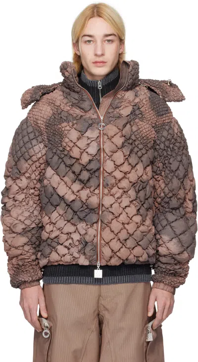 Charlie Constantinou Red 66°north Edition Signature Quilt Down Jacket In Lava Red