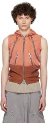 Charlie Constantinou Red & Brown Multi Pocket Vest