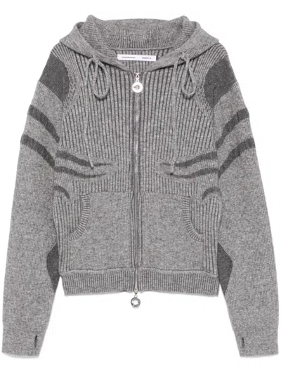 CHARLIE CONSTANTINOU RIBBED-KNIT HOODIE