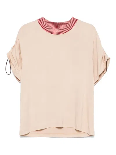 Charlie Constantinou Ribbed-neck T-shirt In Neutrals