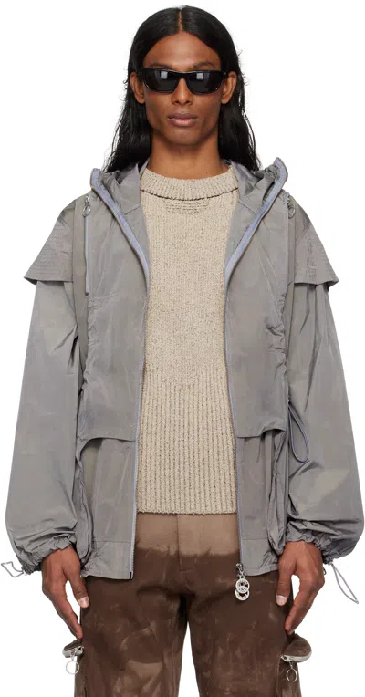 Charlie Constantinou Ssense Exclusive Gray Technical 2.0 Jacket In Graphite (dark Grey)