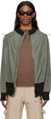 Charlie Constantinou Ssense Exclusive Khaki Light Technical Hidden Pocket Jacket In Graphite (dark Grey)