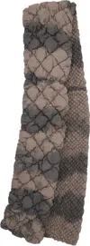 Charlie Constantinou Ssense Exclusive Taupe Expandable Quilted Scarf In Dark Brown/lt Brown
