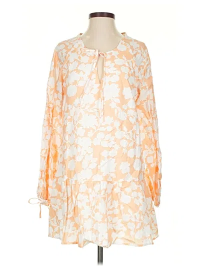 Pre-owned Charlie Holiday 3/4 Sleeve Blouse In Orange