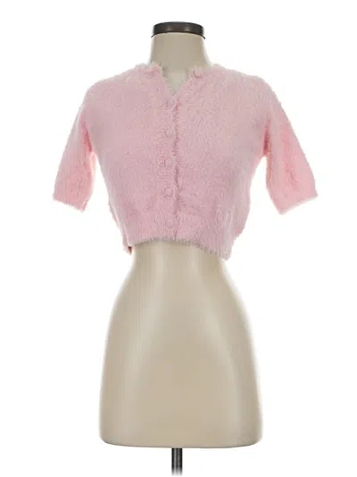 Pre-owned Charlie Holiday Cardigan Sweater In Pink