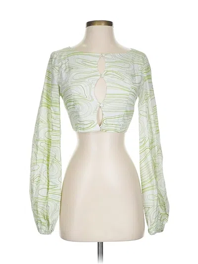 Pre-owned Charlie Holiday Long Sleeve Blouse In Green