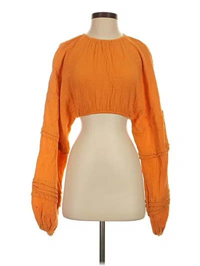 Pre-owned Charlie Holiday Long Sleeve Blouse In Orange