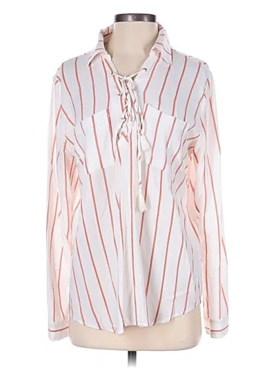 Pre-owned Charlie Holiday Long Sleeve Blouse In White