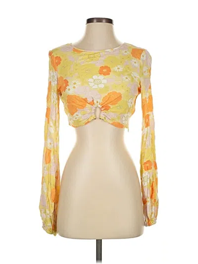 Pre-owned Charlie Holiday Long Sleeve Blouse In Yellow