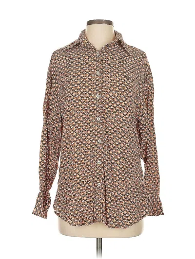 Pre-owned Charlie Holiday Long Sleeve Button Down Shirt In Brown
