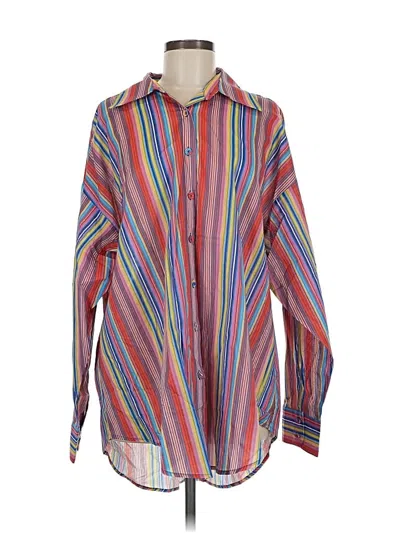 Charlie Holiday Long Sleeve Button Down Shirt In Red