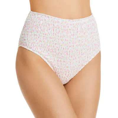 Charlie Holiday Newport Womens Floral Smocked Swim Bottom Separates In Multi