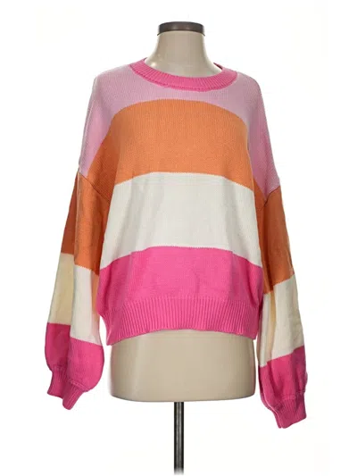 Pre-owned Charlie Holiday Pullover Sweater In Pink