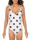 CHARLIE HOLIDAY SAHARA WOMENS V-NECK OPEN BACK ONE-PIECE SWIMSUIT