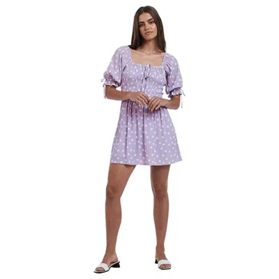 Charlie Holiday Valentine Mini Dress Purple Polka Dot Preppy Jzz96