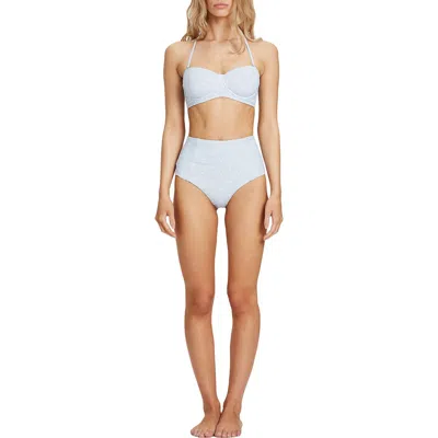 Charlie Holiday Womens Underwire Printed Swim Top Separates In Blue