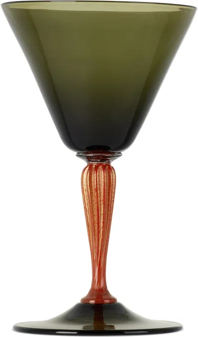Charlie Larouche-potvin Green Earth Tone Big Goblet In Eel Green
