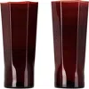 Charlie Larouche-potvin Red Hexagonal Tumbler Set In Blood Red