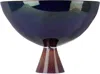 Charlie Larouche-potvin Ssense Exclusive Navy & Red Footed Bowl In Blue/coral