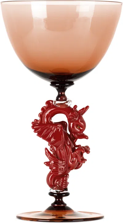Charlie Larouche-potvin Ssense Exclusive Orange Dragon Wine Coupe In Red