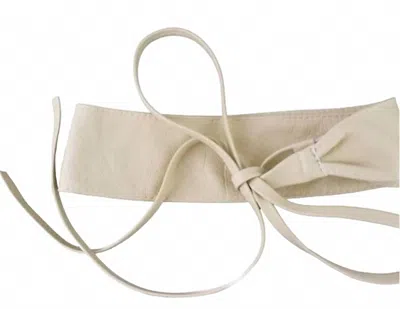 Charlie Leather Women's Fiona Exotic Wrap Belt In Taupe