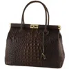 Charlie Leather Women's Leather Handbag In Chocolate Brown In Multi